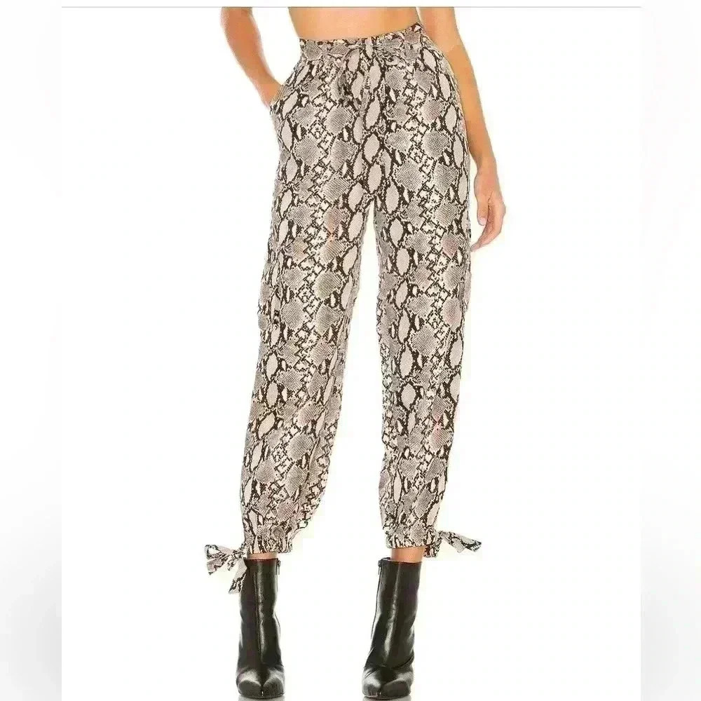 h:ours Simi Pants Tan Snake Size XS